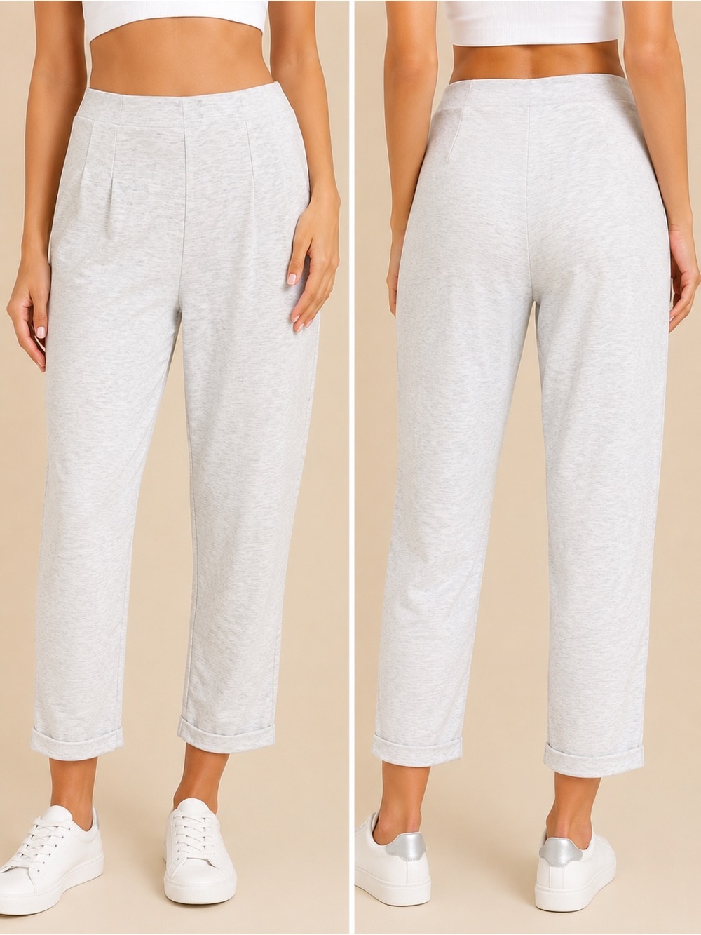 A New Day Gray High Rise Tapered Ankle Pants Size M
